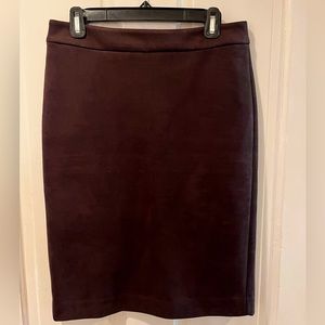 Brown faux-suede pencil skirt, size 6